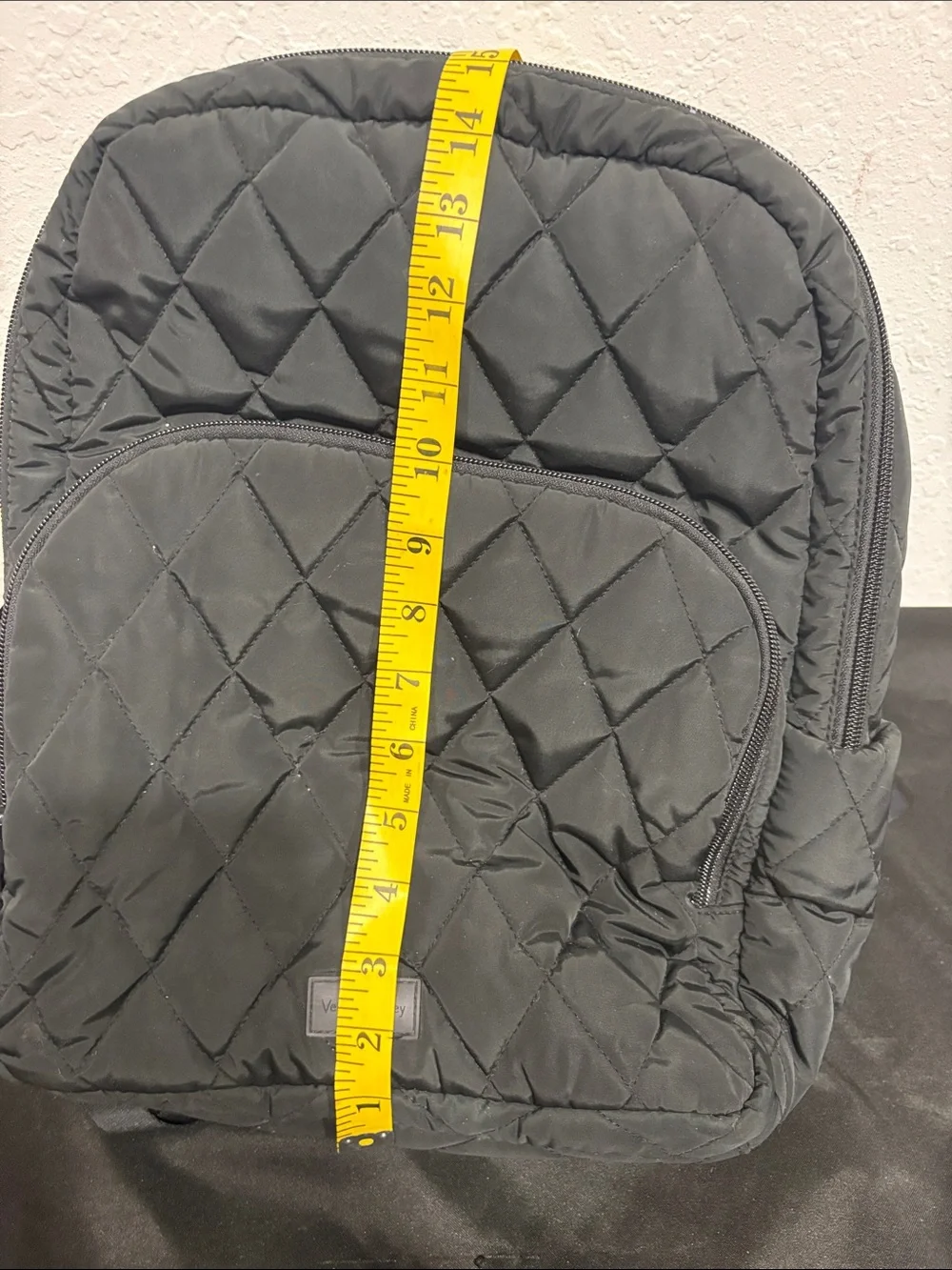 Vera Bradley Black Quilted Backpack